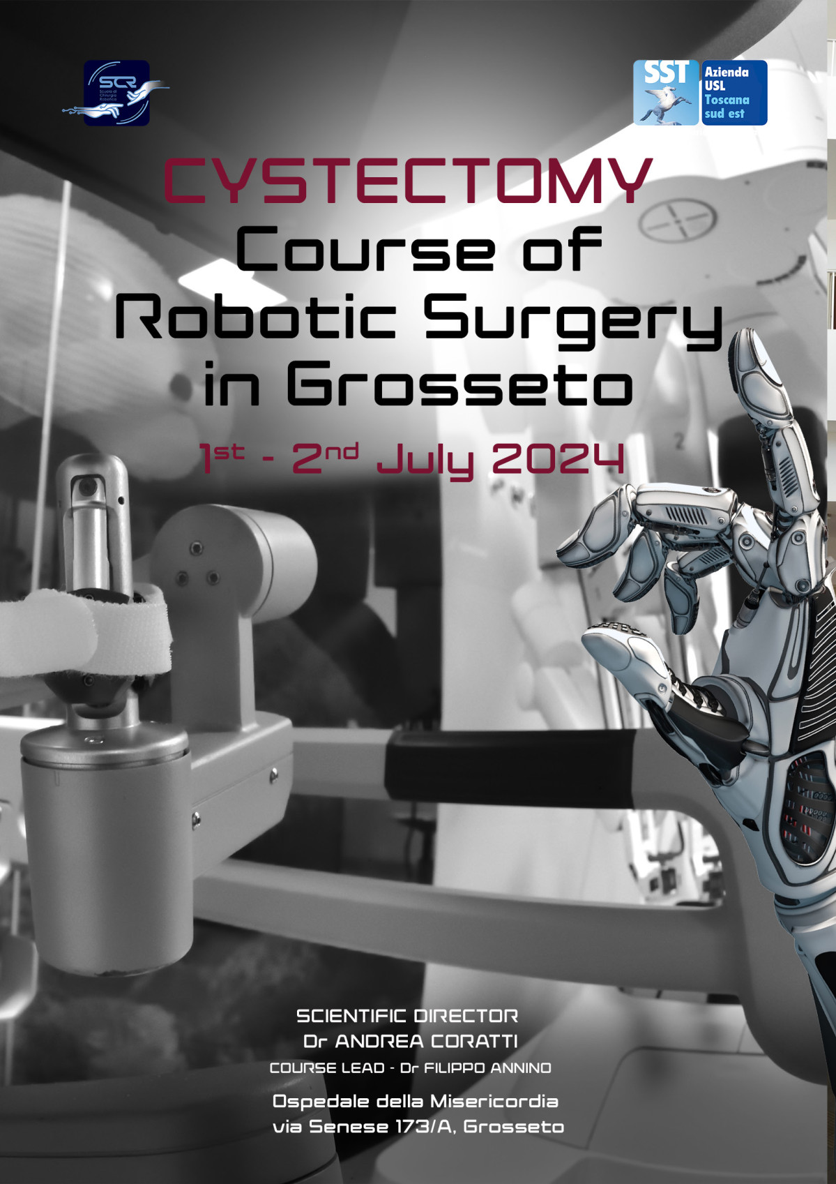 Cystectomy Course of Robotic Surgery in Grosseto July 2024